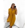 Šaty košilové oversize krátký rukáv dámské (M/L/XL ONE SIZE) ITALSKÁ MÓDA IM423007/DU