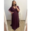 šaty plesové dlouhé společenské krátký rukáv dámské nadrozměr (2XL/3XL ONE SIZE) ITALSKÁ MÓDA IMM2361107pl/DUR