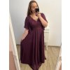 šaty plesové dlouhé společenské krátký rukáv dámské nadrozměr (2XL/3XL ONE SIZE) ITALSKÁ MÓDA IMM2361107pl/DUR