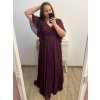 šaty plesové dlouhé společenské krátký rukáv dámské nadrozměr (2XL/3XL ONE SIZE) ITALSKÁ MÓDA IMM2361107pl/DUR