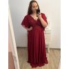 šaty plesové dlouhé společenské krátký rukáv dámské nadrozměr (2XL/3XL ONE SIZE) ITALSKÁ MÓDA IMM2361107pl/DUR