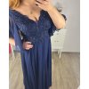 šaty plesové dlouhé společenské krátký rukáv dámské nadrozměr (2XL/3XL ONE SIZE) ITALSKÁ MÓDA IMM2361107pl/DUR