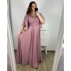 šaty plesové dlouhé společenské krátký rukáv dámské nadrozměr (2XL/3XL ONE SIZE) ITALSKÁ MÓDA IMM2361107pl/DUR