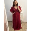 šaty plesové dlouhé společenské krátký rukáv dámské nadrozměr (2XL/3XL ONE SIZE) ITALSKÁ MÓDA IMM2361107pl/DUR