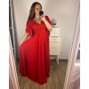 šaty plesové dlouhé společenské krátký rukáv dámské nadrozměr (2XL/3XL ONE SIZE) ITALSKÁ MÓDA IMM2361107pl/DUR