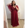 šaty plesové dlouhé společenské krátký rukáv dámské nadrozměr (2XL/3XL ONE SIZE) ITALSKÁ MÓDA IMM2361107pl/DUR