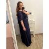 šaty plesové dlouhé elegantní společenské krátký rukáv dámské (XL/2XL/3XL ONE SIZE) ITALSKÁ MÓDA IMM23001/DU