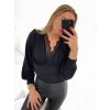 Body dlouhý rukáv dámské (S/M ONE SIZE) ITALSKÁ MÓDA IMM23m21559/DU (Velikost S/M/L, Barva Černá)