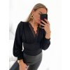 Body dlouhý rukáv dámské (S/M ONE SIZE) ITALSKÁ MÓDA IMM23m21559/DU (Velikost S/M/L, Barva Černá)
