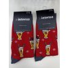 Ponožky veselé vánoční slabé pánské pivo (41-43, 44-46) POLSKÁ MÓDA DPP22887D (Velikost 41-43, Barva červená)