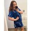Šaty oversize krátký rukáv dámské nadrozměr (3XL/4XL/5XL ONE SIZE) ITALSKÁ MÓDA IMD23STELLA/DU