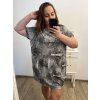 Šaty oversize krátký rukáv dámské nadrozměr (3XL/4XL/5XL ONE SIZE) ITALSKÁ MÓDA IMD23STELLA/DU
