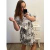 Šaty oversize krátký rukáv dámské nadrozměr (3XL/4XL/5XL ONE SIZE) ITALSKÁ MÓDA IMD23STELLA/DU