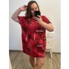 Šaty oversize krátký rukáv dámské nadrozměr (3XL/4XL/5XL ONE SIZE) ITALSKÁ MÓDA IMD23STELLA/DU