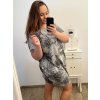 Šaty oversize krátký rukáv dámské nadrozměr (3XL/4XL/5XL ONE SIZE) ITALSKÁ MÓDA IMD23STELLA/DU (Velikost 4XL/5XL, Barva Černá)