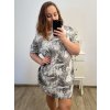 Šaty oversize krátký rukáv dámské nadrozměr (3XL/4XL/5XL ONE SIZE) ITALSKÁ MÓDA IMD23STELLA/DU