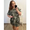 Šaty oversize krátký rukáv dámské nadrozměr (3XL/4XL/5XL ONE SIZE) ITALSKÁ MÓDA IMD23STELLA/DU