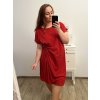 Šaty oversize bavlněné krátký rukáv dámské nadrozměr (2XL/3XL ONE SIZE) ITALSKÁ MÓDA IMD23115/DU