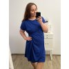 Šaty oversize bavlněné krátký rukáv dámské nadrozměr (2XL/3XL ONE SIZE) ITALSKÁ MÓDA IMD23115/DU