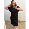 Šaty oversize bavlněné krátký rukáv dámské nadrozměr (2XL/3XL ONE SIZE) ITALSKÁ MÓDA IMD23115/DU