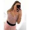 Body tílko elegantní krajkové dámské (S/M ONE SIZE) ITALSKÁ MÓDA IMM22291/DU (Velikost S/M/L, Barva béžová)