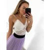 Body tílko elegantní krajkové dámské (S/M ONE SIZE) ITALSKÁ MÓDA IMM22291/DU (Velikost S/M/L, Barva béžová)