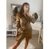 Šaty košilové dlouhý rukáv dámské (S/M ONE SIZE) ITALSKá MóDA IM322307 (Velikost S/M/L, Barva bílá)