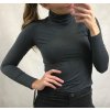 Tričko rolák dlouhý rukáv dámské (uni S/M) ITALSKá MóDA IM319907 (Barva bílá)