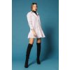 Šaty košilové elegantní dlouhý rukáv dámské (S/M ONE SIZE) ITALSKÁ MÓDA IMM21094/DU (Velikost S/M/L, Barva bílá)