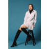 Šaty košilové elegantní dlouhý rukáv dámské (S/M ONE SIZE) ITALSKÁ MÓDA IMM21094/DU (Velikost S/M/L, Barva bílá)
