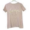 Tričko krátký rukáv dámské (S/M/L ONE SIZE) ITALSKÁ MÓDA IM4211097/DR/DU (Velikost S/M/L, Barva růžová starorůžová)