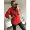 Košile dlouhý rukáv dámská (S/M ONE SIZE) ITALSKá MóDA IM321502 (Velikost S/M/L, Barva červená)