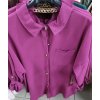 Košile dlouhý rukáv dámská (S/M ONE SIZE) ITALSKá MóDA IM321502 (Velikost S/M/L, Barva červená)