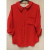 Košile dlouhý rukáv dámská (S/M ONE SIZE) ITALSKá MóDA IM321502 (Velikost S/M/L, Barva červená)
