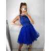 Šaty elegantní krajkové plesové krátké dámské (S/M ONE SIZE) ITALSKÁ MÓDA IMM2219810/DU (Velikost S/M/L, Barva modrá královská)