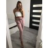 Kalhoty dlouhé elegantní dámské (M/L ONE SIZE) ITALSKÁ MÓDA IMD22128/DR (Velikost M/L, Barva béžová)