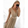 Šaty dlouhé společenské na ramínka dámské (S/M ONE SIZE) ITALSKÁ MÓDA IMPSH223677/DR