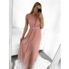 Šaty dlouhé společenské na ramínka dámské (S/M ONE SIZE) ITALSKÁ MÓDA IMPSH223677/DR