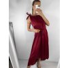 Šaty dlouhé na ramínka saténové dámské (S/M ONE SIZE) ITALSKÁ MÓDA IM922898/DU (Velikost S/M/L, Barva béžová)