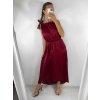 Šaty dlouhé na ramínka saténové dámské (S/M ONE SIZE) ITALSKÁ MÓDA IM922898/DU (Velikost S/M/L, Barva béžová)