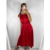 Šaty dlouhé na ramínka saténové dámské (S/M ONE SIZE) ITALSKÁ MÓDA IM922898/DU (Velikost S/M/L, Barva béžová)