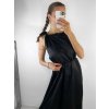 Šaty dlouhé na ramínka saténové dámské (S/M ONE SIZE) ITALSKÁ MÓDA IM922898/DU (Velikost S/M/L, Barva béžová)
