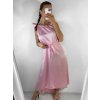 Šaty dlouhé na ramínka saténové dámské (S/M ONE SIZE) ITALSKÁ MÓDA IM922898/DU (Velikost S/M/L, Barva béžová)