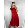 Šaty dlouhé na ramínka saténové dámské (S/M ONE SIZE) ITALSKÁ MÓDA IM922898/DU (Velikost S/M/L, Barva béžová)