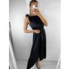Šaty dlouhé na ramínka saténové dámské (S/M ONE SIZE) ITALSKÁ MÓDA IM922898/DU (Velikost S/M/L, Barva béžová)