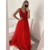 Šaty dlouhé společenské elegantní letní na ramínka dámské (M/L, L/XL) ITALSKÁ MÓDA IMPSH22260019/DU (Velikost M/L, Barva červená)