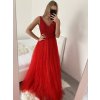 Šaty dlouhé společenské elegantní letní na ramínka dámské (M/L, L/XL) ITALSKÁ MÓDA IMPSH22260019/DU (Velikost M/L, Barva červená)