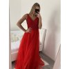 Šaty dlouhé společenské elegantní letní na ramínka dámské (M/L, L/XL) ITALSKÁ MÓDA IMPSH22260019/DU (Velikost M/L, Barva červená)