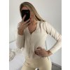 Svetr úpletový na knoflíčky dlouhý rukáv dámský nadrozměr (L/XL/2XL ONE SIZE) ITALSKá MóDA IMM226715L/DU