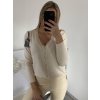 Svetr úpletový na knoflíčky dlouhý rukáv dámský nadrozměr (L/XL/2XL ONE SIZE) ITALSKá MóDA IMM226715L/DU